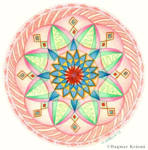 Mandala zelen spirly